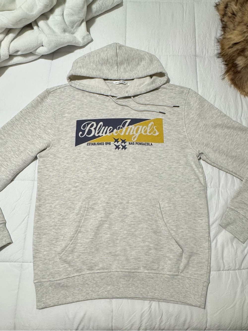 Blue Angels Pensacola Heather Gray Pullover Hoodie Sweatshirt